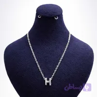 آویز نقره حرف H