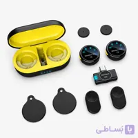 میکروفون یقه‌ای بی‌سیم دو نفره با گیرنده Type-C و مبدل Lightning