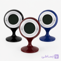 ساعت رومیزی دیجیتال آب‌کار گرد با پایه ثابت
