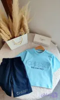 تیشرت شلوارک کتان پسرانه بیرونی چری