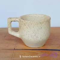 فنجان قهوه سرامیکی 105 سی سی رنگ سفید خالدار کد YN-14615CA