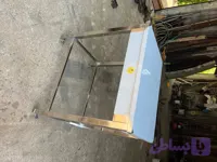 میز کار استیل ۸۰ سانتی چرخ دار