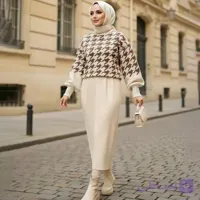 ست بلوز و دامن بافت زنانه Sevda_Milky مدل 3832