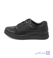 کفش روزمره مردانه مشکی چرم مصنوعی بند دار مدل 49636