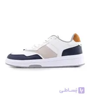 کفش مردانه روزمره چرم مصنوعی سفید سرمه ای bershka مدل 50756