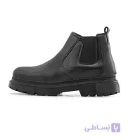 نیم بوت چرم مصنوعی مردانه مشکی مدل 49599