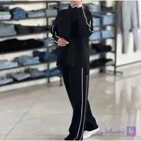 ست بافت بلوز و شلوار زنانه Diyana_Black مدل 3732