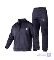ست سویشرت و شلوار مردانه نرمال ساده اسپان سرمه ای Nike مدل 48764 - تاپ زیرو