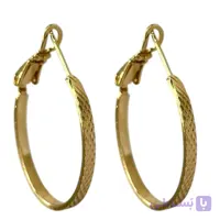 گوشواره زنانه ژوپینگ مدل حلقه ای تراش دار کد E6571