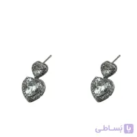 گوشواره زنانه جواهری مدل قلب کد E5804