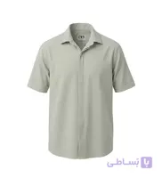 پیراهن آستین کوتاه مردانه باکسی ساده مازراتی سبز روشن مدل 50900