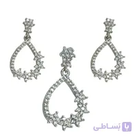 نیم ست زنانه مدل جواهری گل اشک کد M4408