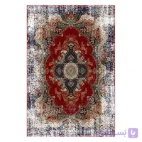فرشینه مخمل ترک طرح ترنج لاکی محو کد O114