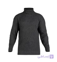 بافت مردانه نرمال ساده پشم پلی استر زغالی مدل 48855
