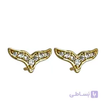 گوشواره زنانه ژوپینگ مدل دم وال نگین دار کد E6549