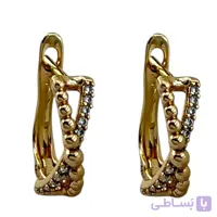 گوشواره زنانه ژوپینگ مدل نگین جواهری کد E6244