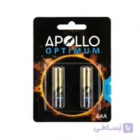 باطری نیم قلم الکالاین بسته 2 عددی مدل APOLLO OPTIMUM