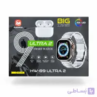پک ساعت هوشمند الترا و ایرپاد پرو با 7 بند متنوع مدل HW-89 ULTRA2