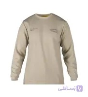 بلوز یقه گرد مردانه نرمال طرح دار دو نخ پنبه کرم مدل 49329