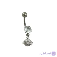 پیرسینگ ناف استیل زنانه مدل جواهری کد P4893