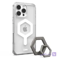 قاب آیفون 16 پرو مکس UAG Plyo MagSafe Ice White Case + Titanium Ring Stand