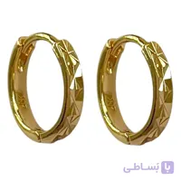گوشواره زنانه ژوپینگ مدل حلقه ای تراش دار کد E6557