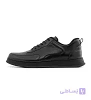 کفش روزمره مردانه مشکی چرم مصنوعی بند دار مدل 49937