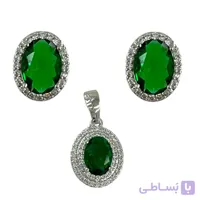 نیم ست زنانه ژوپینگ جواهری مدل زمرد کد M4386