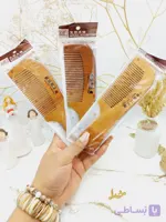 شانه چوبی دسته دار طرح 2