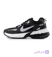 کفش مردانه اسپرت چرم مصنوعی مشکی طوسی روشن Nike مدل 50689