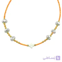 گردنبند زنانه مهره ای تابستانی مدل مروارید  کد N5272
