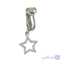 پیرسینگ ناف زنانه مدل نگین جواهری ستاره کد P4915