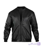 کاپشن چرم مصنوعی مردانه اسپرت مشکی مدل 48592