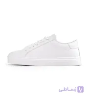 کفش مردانه روزمره چرم مصنوعی سفید مدل 48635