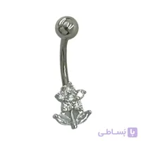 پیرسینگ ناف استیل زنانه مدل گل کد P4884