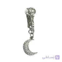 پیرسینگ ناف فیک زنانه مدل نگین جواهری ماه کد P4922