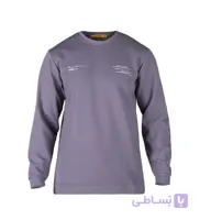 بلوز یقه گرد مردانه نرمال طرح دار دو نخ پنبه طوسی مدل 49330