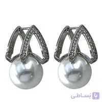 گوشواره زنانه مدل جواهری و مروارید کد E6424