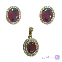 نیم ست زنانه ژوپینگ جواهری مدل یاقوت کد M4405
