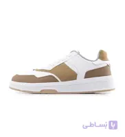 کفش مردانه روزمره چرم مصنوعی سفید کرم bershka مدل 50757