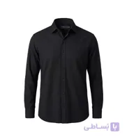 پیراهن آستین بلند مردانه نرمال ساده نخ پنبه مشکی Polo مدل 50910