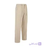 شلوار مردانه نیم بگ ساده لینن کرم مدل 51092