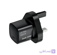 شارژر دیواری 20 وات پاوا PAWA SOLID GAN PW-GN20UK با پورت تایپسی