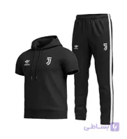 ست تیشرت و شلوار مردانه نرمال طرح دار اسپان مشکی Adidas مدل 49410