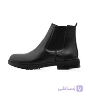 نیم بوت چرم مصنوعی مردانه مشکی مدل 48471