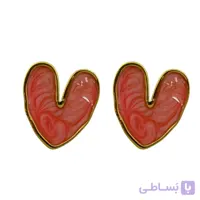 گوشواره زنانه میناکاری مدل قلب کد E5774
