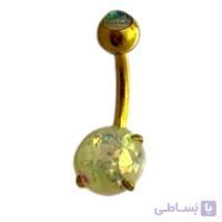 پیرسینگ ناف استیل زنانه مدل نگین دار کد P4848