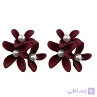 گوشواره زنانه مدل گل و مروارید کد E6486