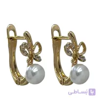 گوشواره زنانه ژوپینگ مدل پروانه و مروارید  کد E6480