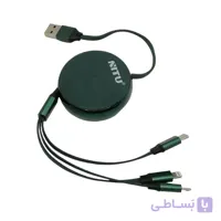 کابل 3 سر میکرو و تایپ سی و آیفون نیتو مدل NITU NT-UC090 3 in 1